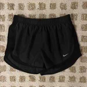 Nike Women's Grey & Black Athletic Shorts